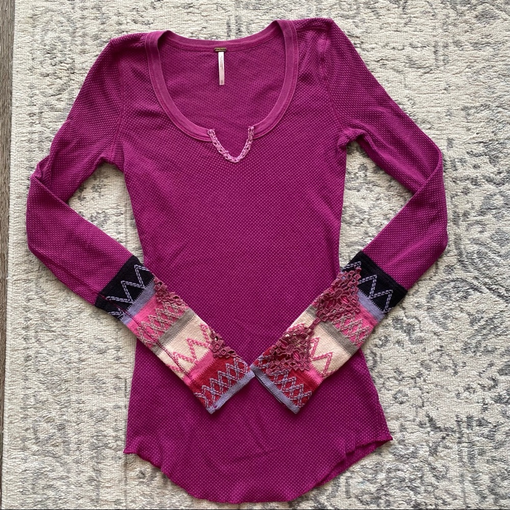 Free People Long Sleeve Henley